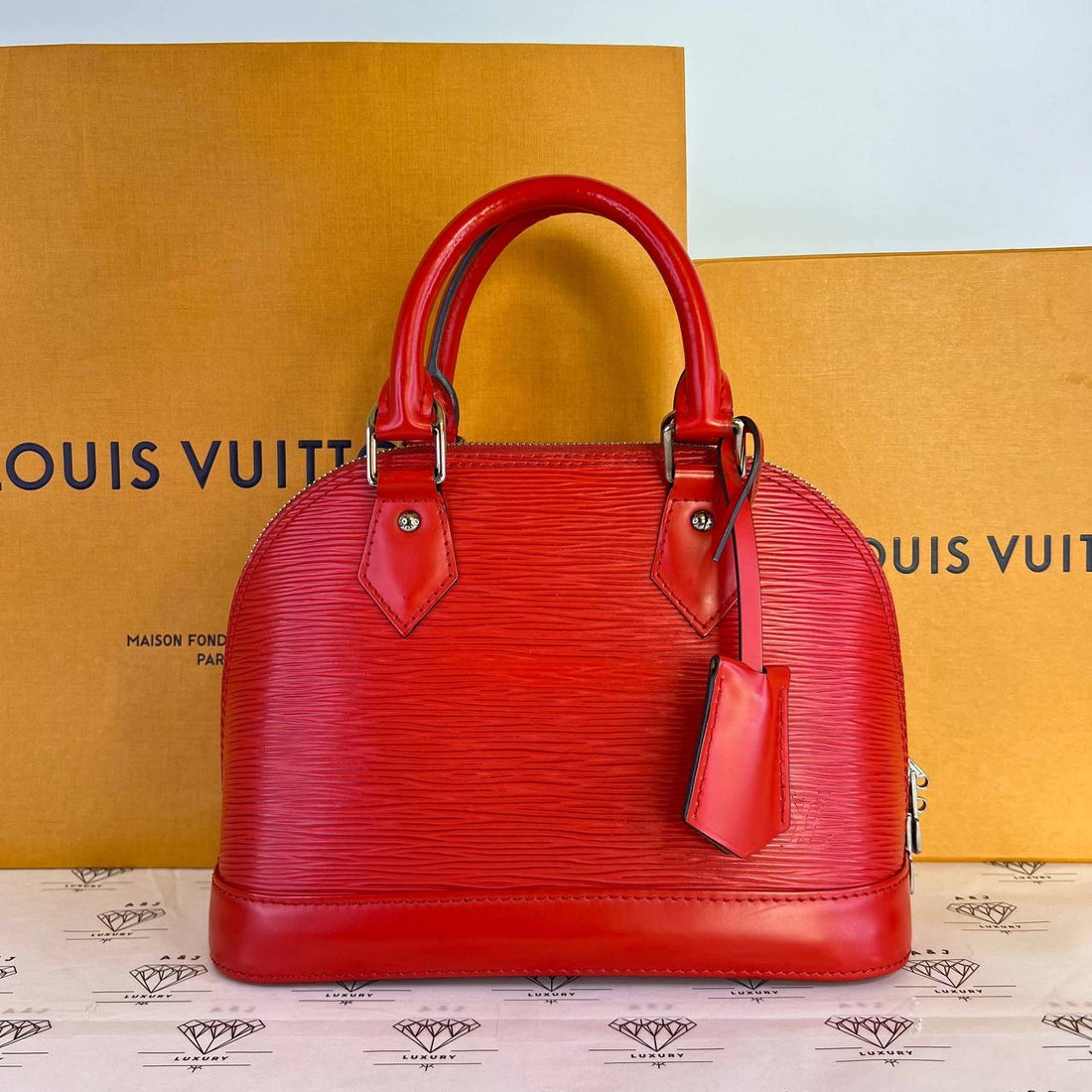 [PRE LOVED] Louis Vuitton Alma BB in Coquelicot Epi Leather SHW (SN0125)