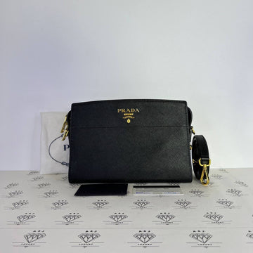 [PRE LOVED] Prada 1BH104 Esplanade Bag in Black Saffiano GHW