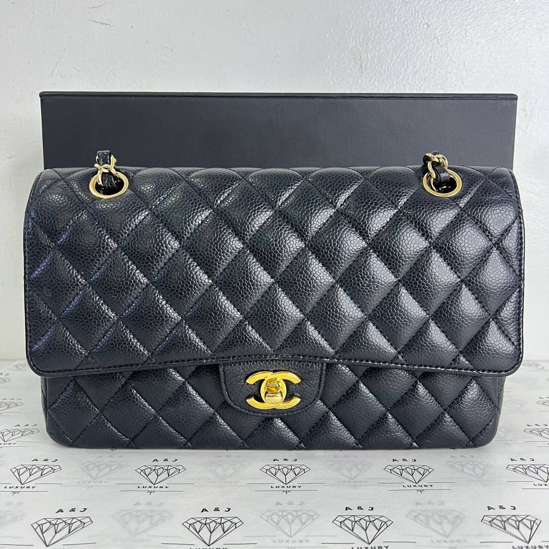 [PRE LOVED] Chanel Classic Medium Double Flap in Black Caviar GHW (Series 19)