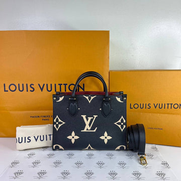 [PRE LOVED] Louis Vuitton OnTheGo PM in Black/Creme Bicolor Empreinte Leather (microchipped)