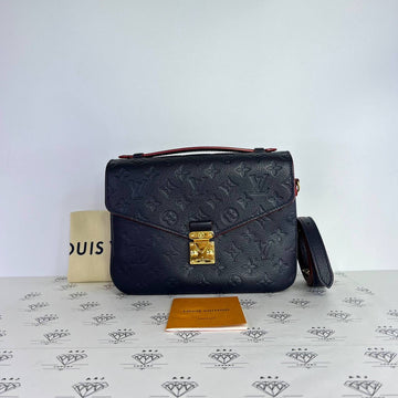 [PRE LOVED] Louis Vuitton Pochette Metis in Marine Rouge Empreinte Leather GHW (DU0139)