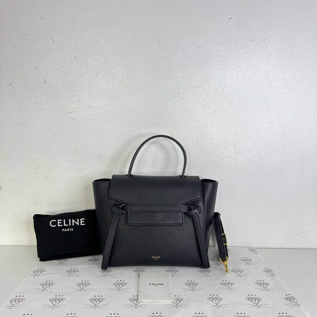 [PRE LOVED] Celine Nano Belt Bag in Black GHW