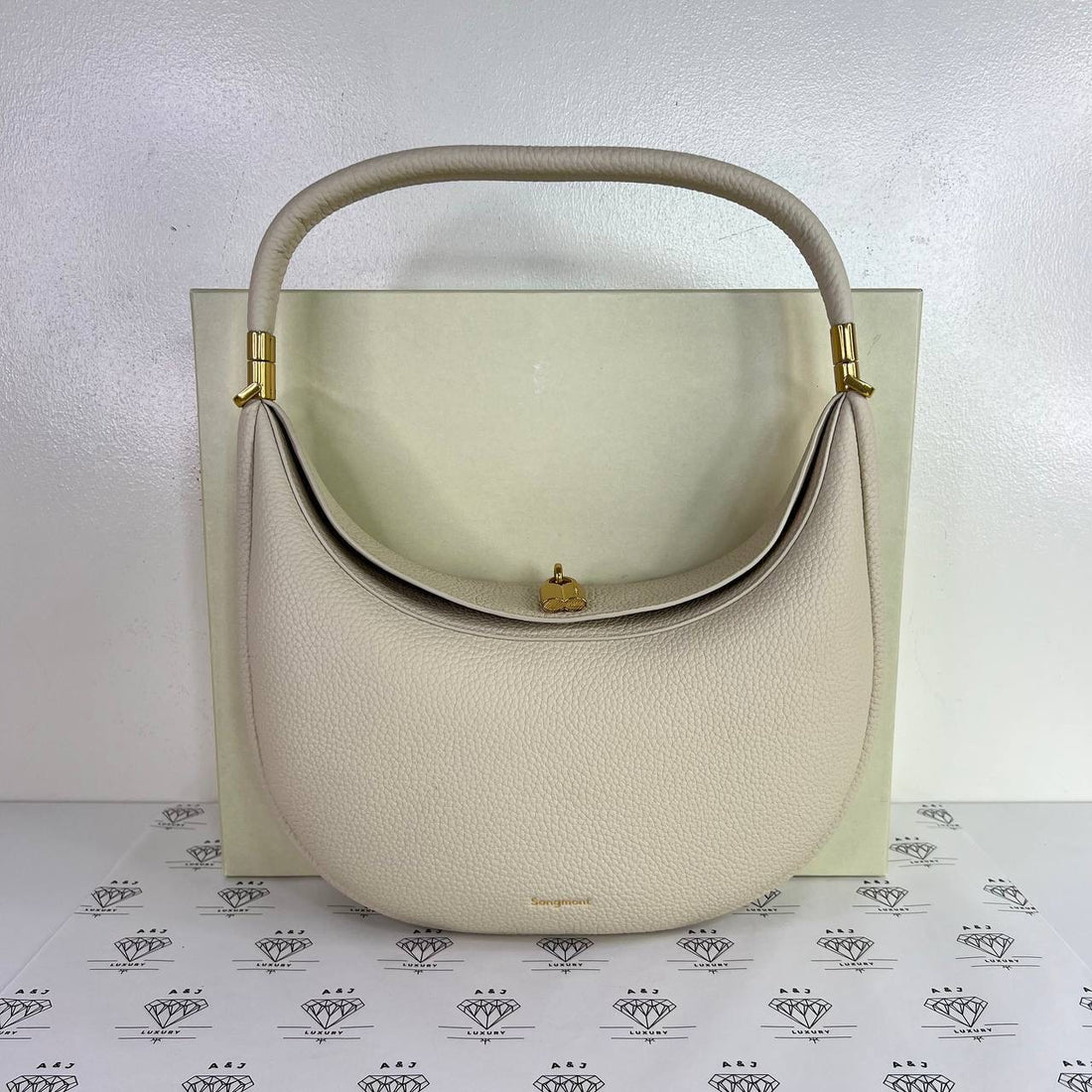 [PRE LOVED] Songmont Luna Bag in Ivory Vegan Leather GHW
