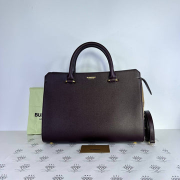[PRE LOVED] Burberry Banwell Small Top-Handle Bag in Dark Brown GHW