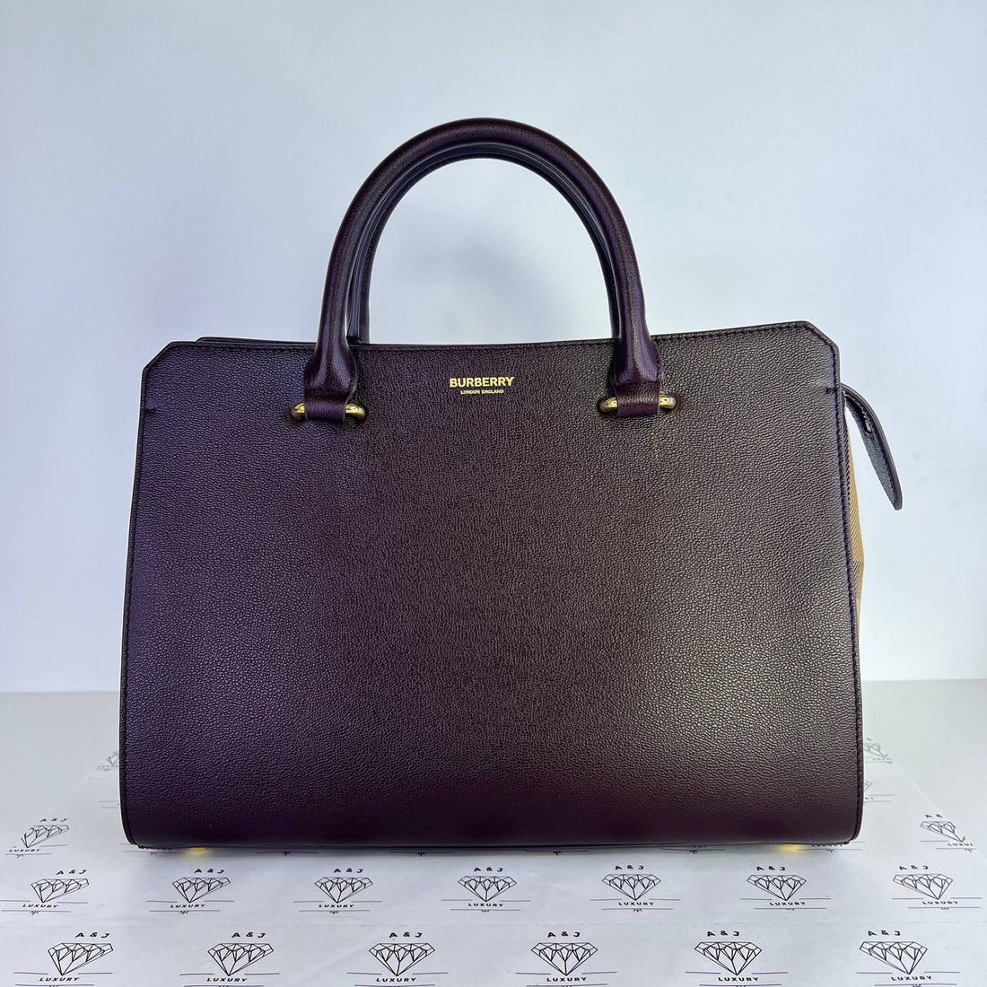 [PRE LOVED] Burberry Banwell Small Top-Handle Bag in Dark Brown GHW