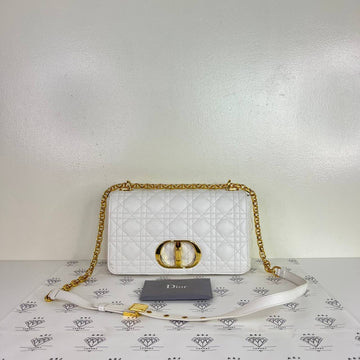 [PRE LOVED] Christian Dior Medium Caro in White Grained Calfskin Leather GHW (2022)