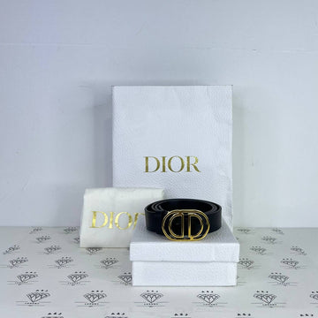 [PRE LOVED] Christian Dior 30 Montaigne Belt in Black GHW Size 80 (2023)