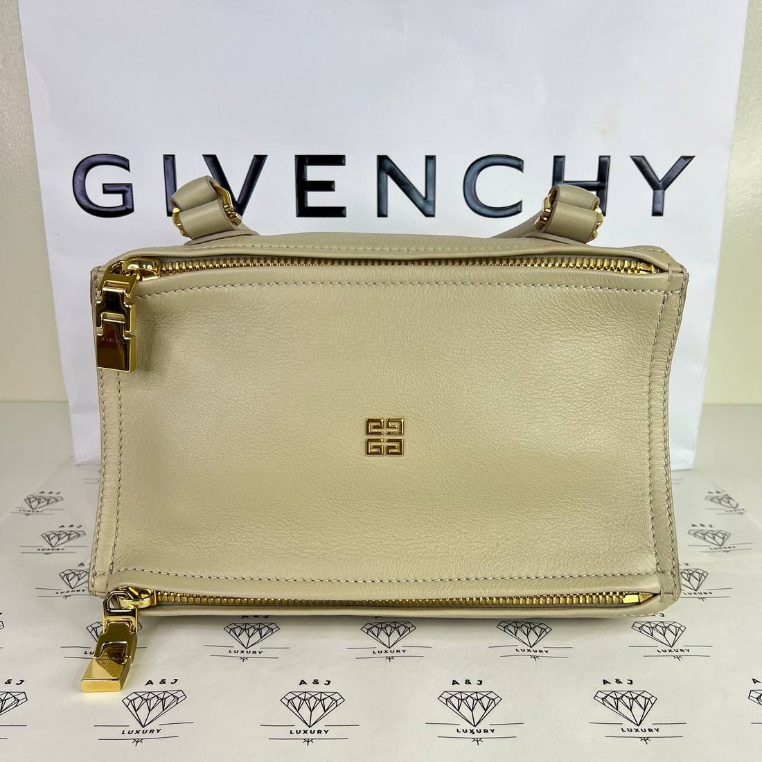 [PRE LOVED] Givenchy Small Pandora in Naturel Goatskin Leather GHW