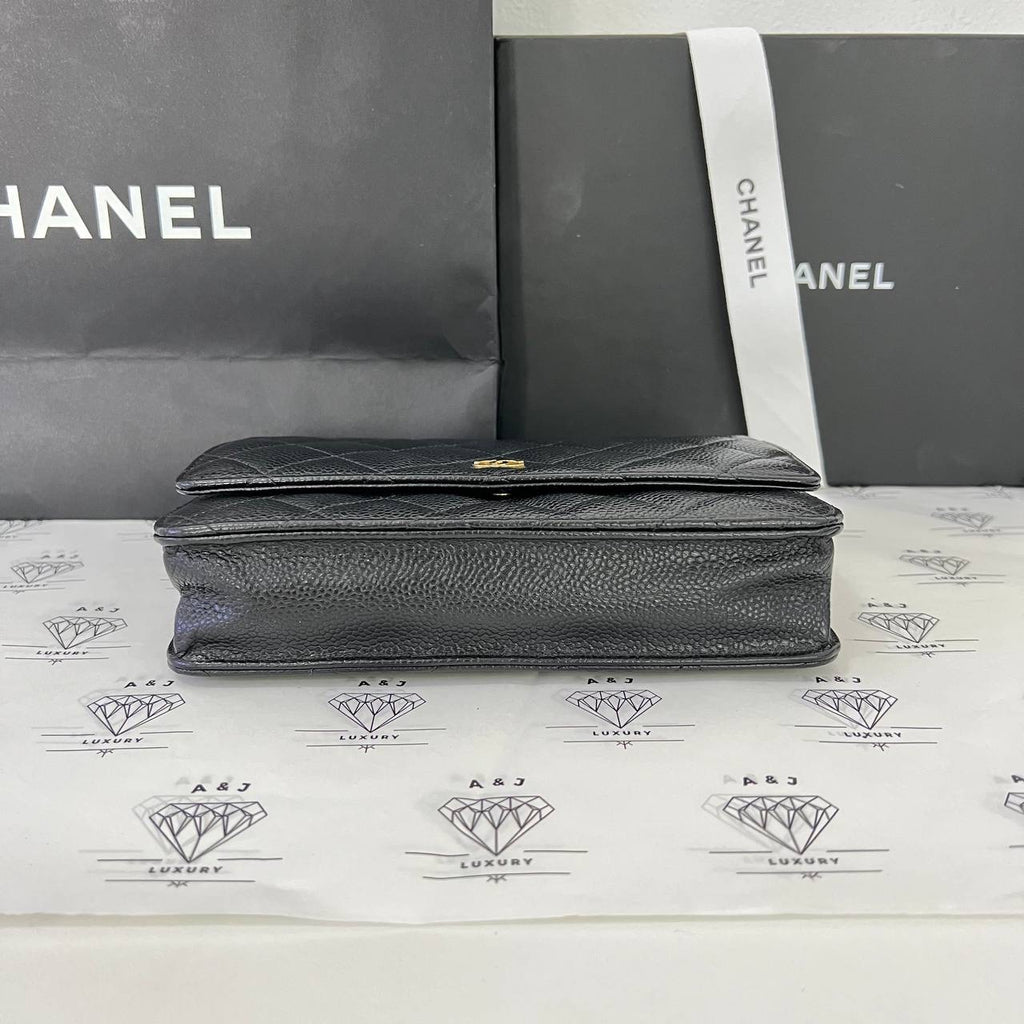 [PRE LOVED] Classic Wallet on Chain in Black Caviar GHW (Series 23) Classic Wallet on Chain in Black Caviar GHW (Series 23)