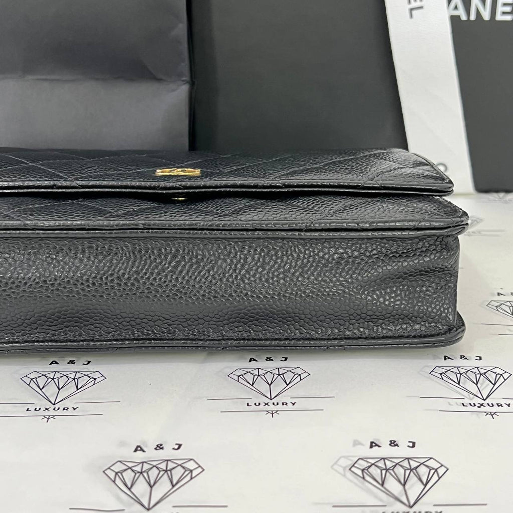 [PRE LOVED] Classic Wallet on Chain in Black Caviar GHW (Series 23) Classic Wallet on Chain in Black Caviar GHW (Series 23)