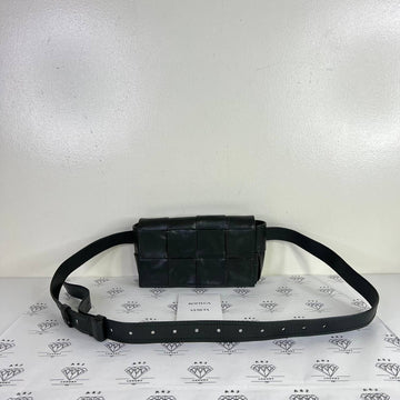 [PRE LOVED] Bottega Veneta Cassette Belt Bag in Green Intrecciato Leather