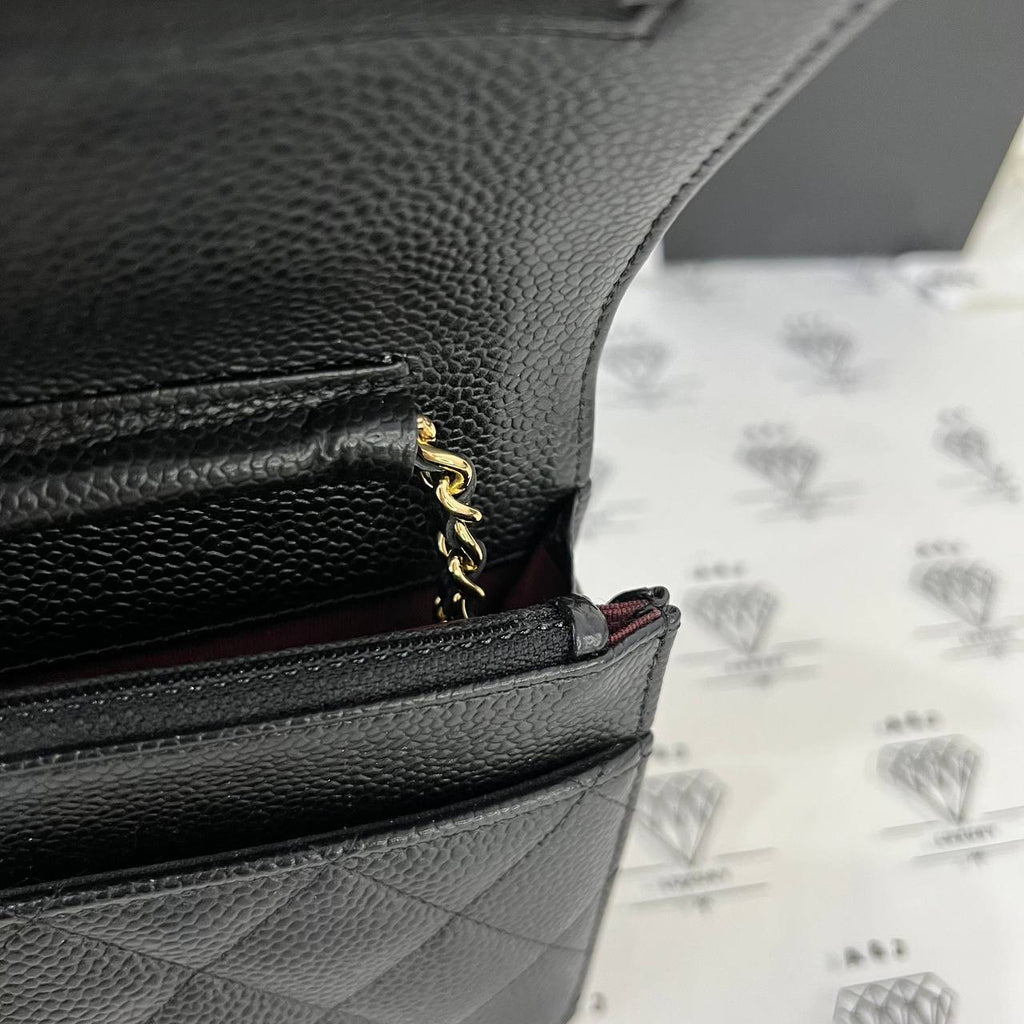 [PRE LOVED] Classic Wallet on Chain in Black Caviar GHW (Series 23) Classic Wallet on Chain in Black Caviar GHW (Series 23)