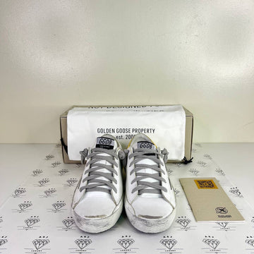 [PRE LOVED] Golden Goose Superstar Classic with List in Gold/Silver Heel Tab Size 38EU