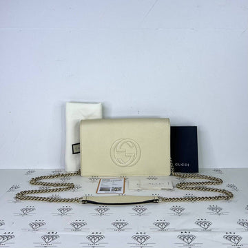 [PRE LOVED] Gucci Soho Wallet on Chain in Ivory SHW