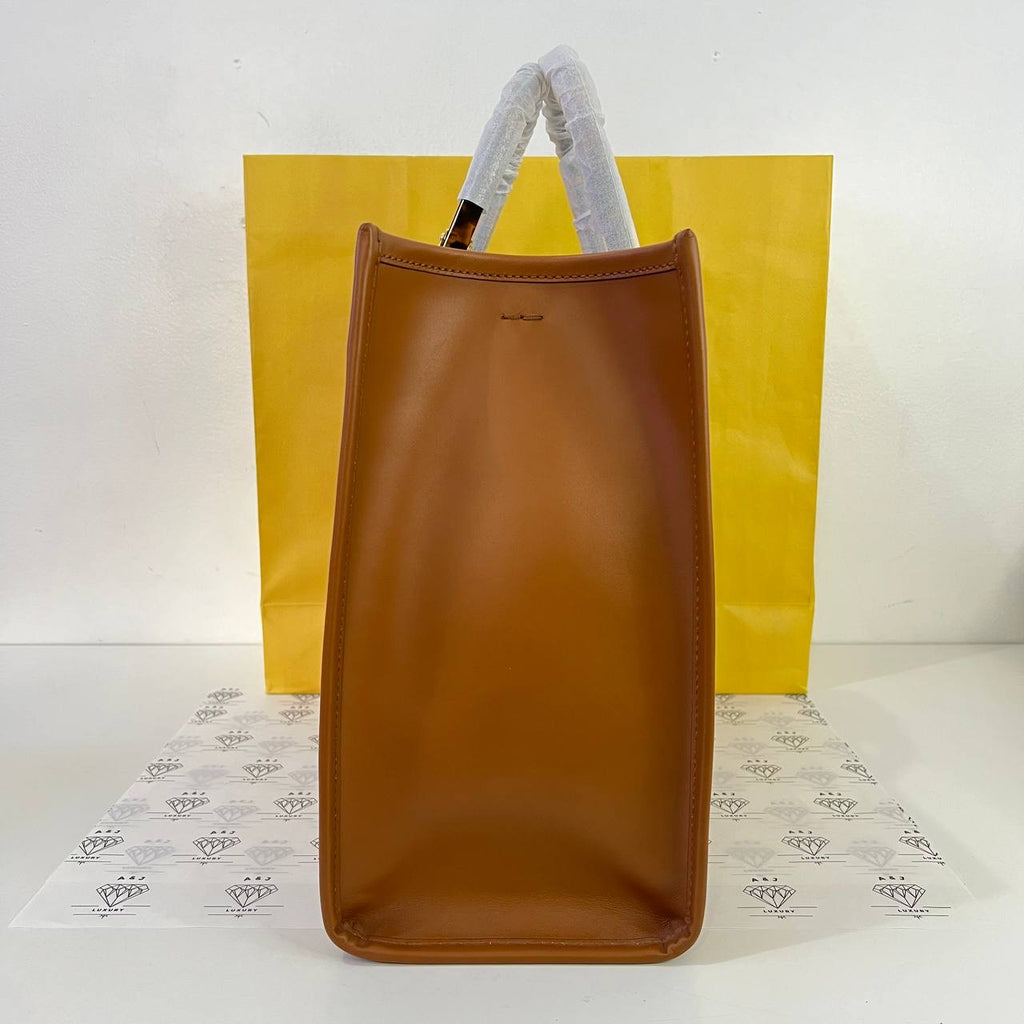 [BRAND NEW] Fendi Sunshine Tote in Brown Calfskin Leather