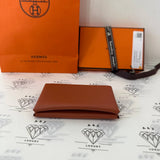 [BRAND NEW] Hermes Calvi Cardholder in Blush Evercolor Leather PHW (Stamp B)