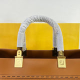 [BRAND NEW] Fendi Sunshine Tote in Brown Calfskin Leather