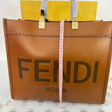 [BRAND NEW] Fendi Sunshine Tote in Brown Calfskin Leather