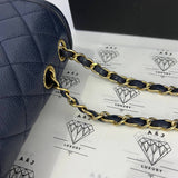 [PRE LOVED] Chanel Filigree Flap in Blue Caviar Leather Aged Gold HW (Series 22)