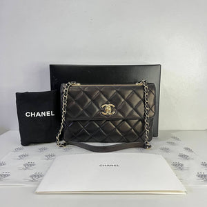 [PRE LOVED] Chanel Trendy Shoulder Bag in Black Lambskin Leather Light Gold HW (Series 20)