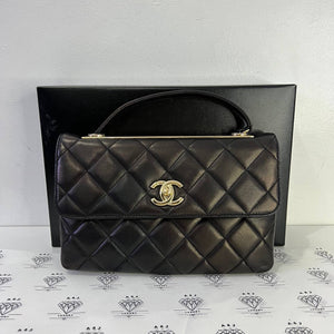 [PRE LOVED] Chanel Trendy Shoulder Bag in Black Lambskin Leather Light Gold HW (Series 20)