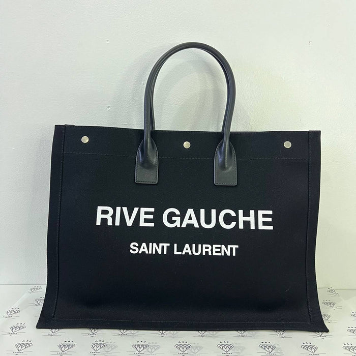 [PRE LOVED] Yves Saint Laurent Rive Gauche Large Tote Bag in Black