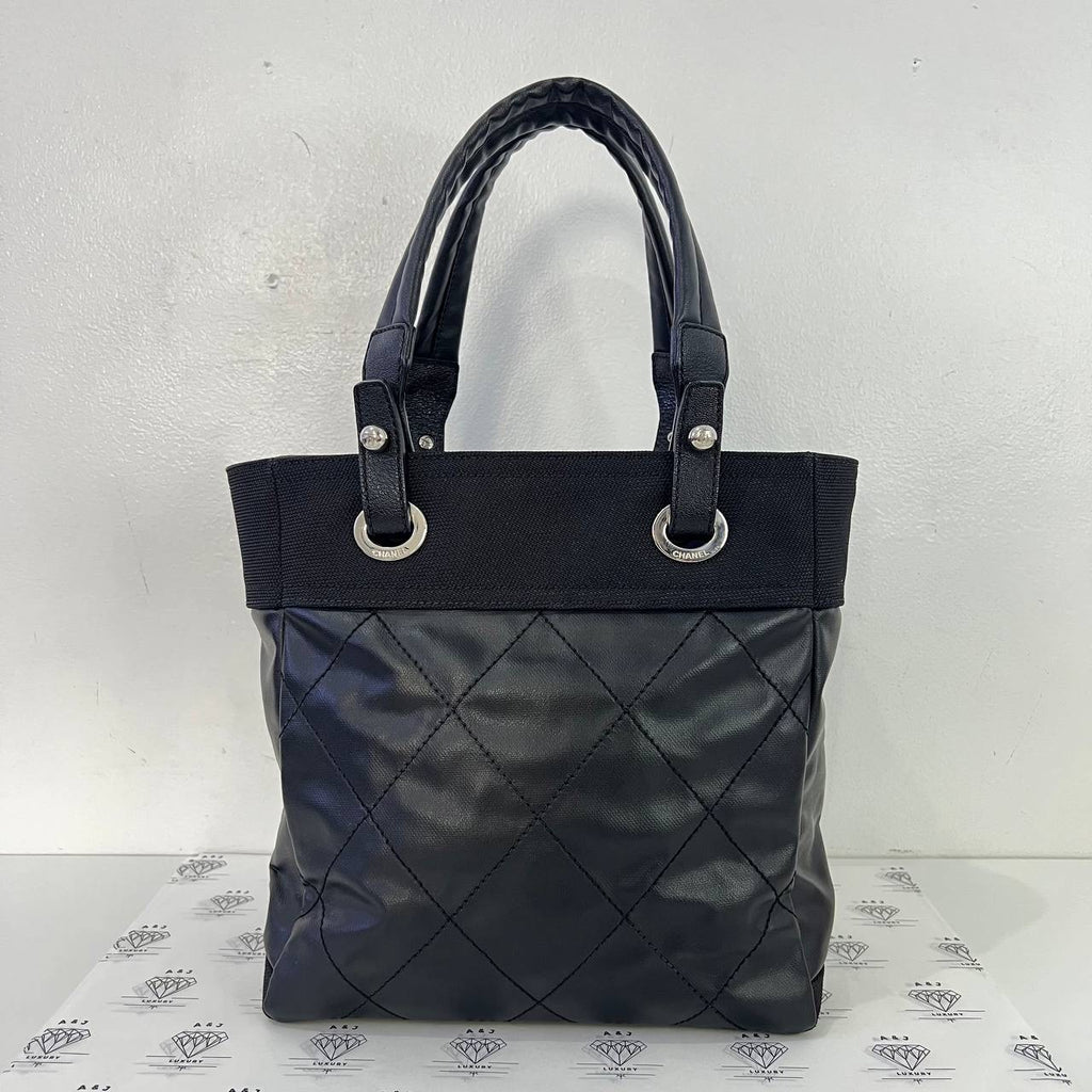 [PRE LOVED] Chanel Biarritz PM in Black Lambskin Leather SHW (Series 12)