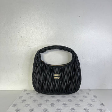 [PRE LOVED] Miu Miu Wander Tote Bag in Black Nappa Leather GHW