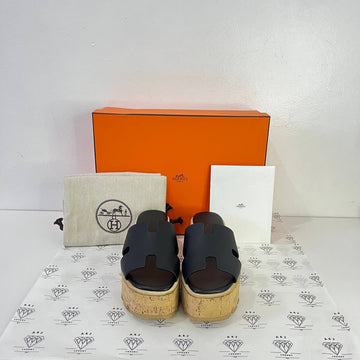 [PRE LOVED] Hermes Eze 30 Sandals in Black Size 35EU