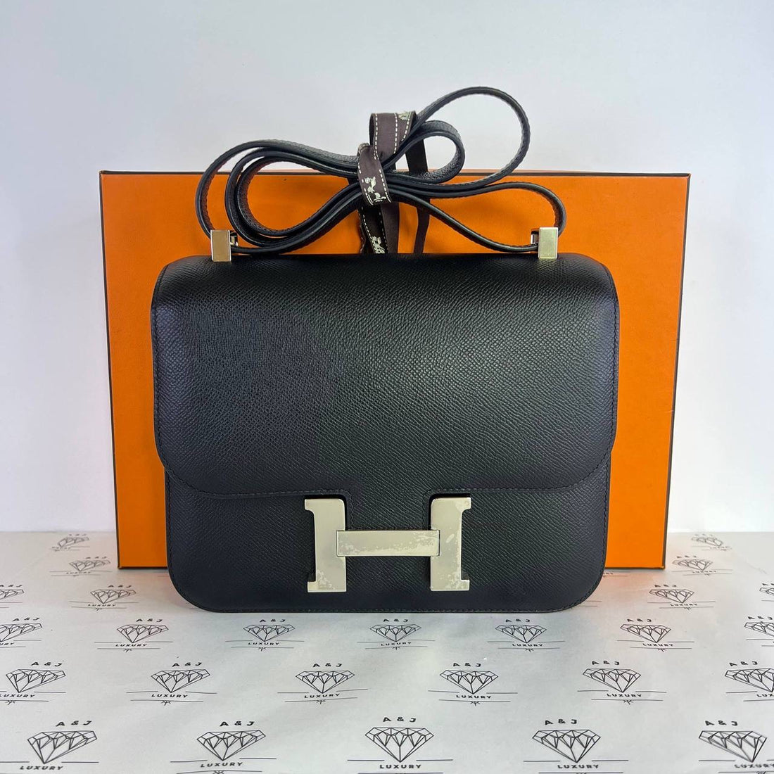 [PRE LOVED] Hermes Constance 24 in Black Epsom Leather PHW (Stamp C - 2018)