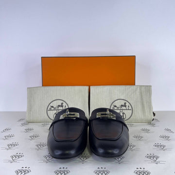 [PRE LOVED] Hermes Oz Mules in Black PHW Size 37.5EU