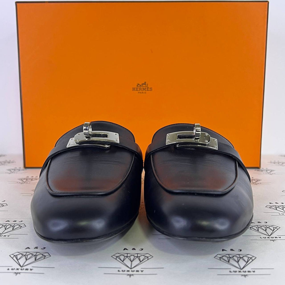 [PRE LOVED] Hermes Oz Mules in Black PHW Size 37.5EU