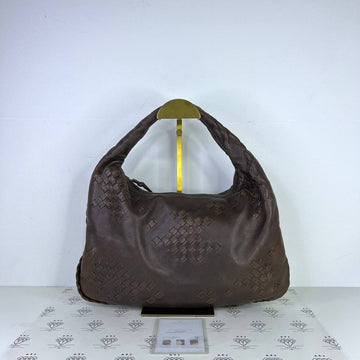 [PRE LOVED] Bottega Veneta Hobo in Brown Intrecciato Leather GHW
