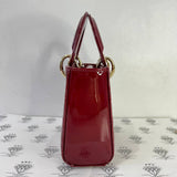 [PRE LOVED] Christian Dior Mini Lady D in Red Patent Leather GHW (2022)