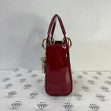 [PRE LOVED] Christian Dior Mini Lady D in Red Patent Leather GHW (2022)