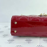 [PRE LOVED] Christian Dior Mini Lady D in Red Patent Leather GHW (2022)