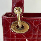 [PRE LOVED] Christian Dior Mini Lady D in Red Patent Leather GHW (2022)