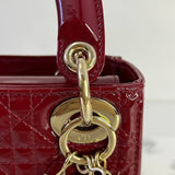 [PRE LOVED] Christian Dior Mini Lady D in Red Patent Leather GHW (2022)