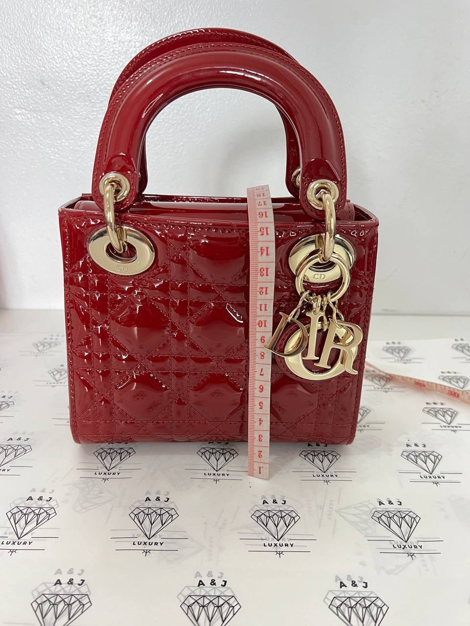 [PRE LOVED] Christian Dior Mini Lady D in Red Patent Leather GHW (2022)