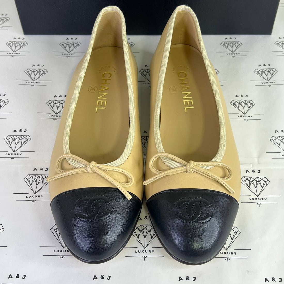 [PRE LOVED] Chanel Ballerina Flats in Beige Size 37.5EU