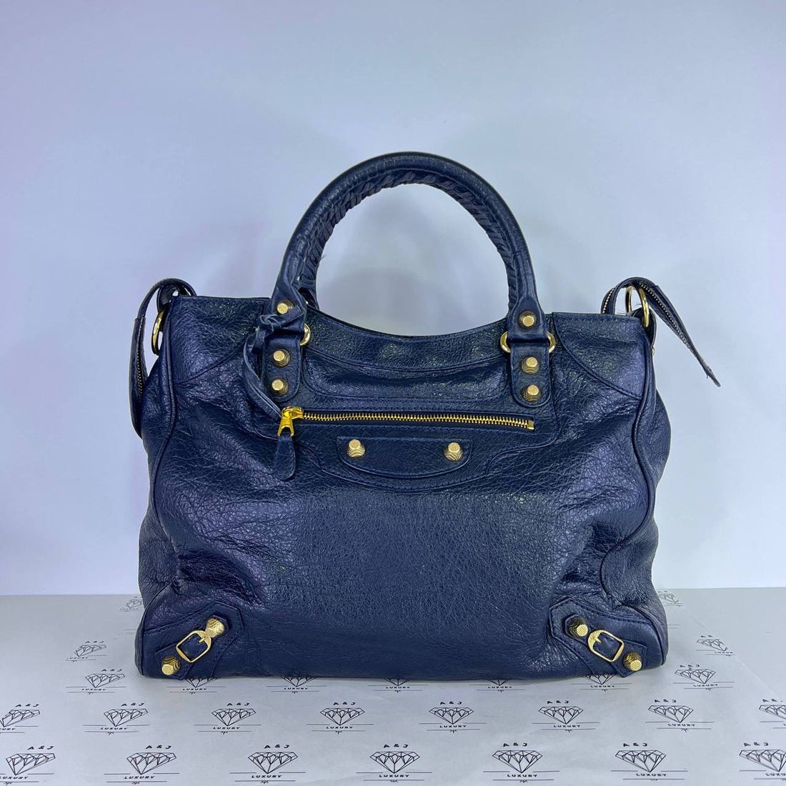 [PRE LOVED] Balenciaga G12 Velo Handbag in Blue GHW