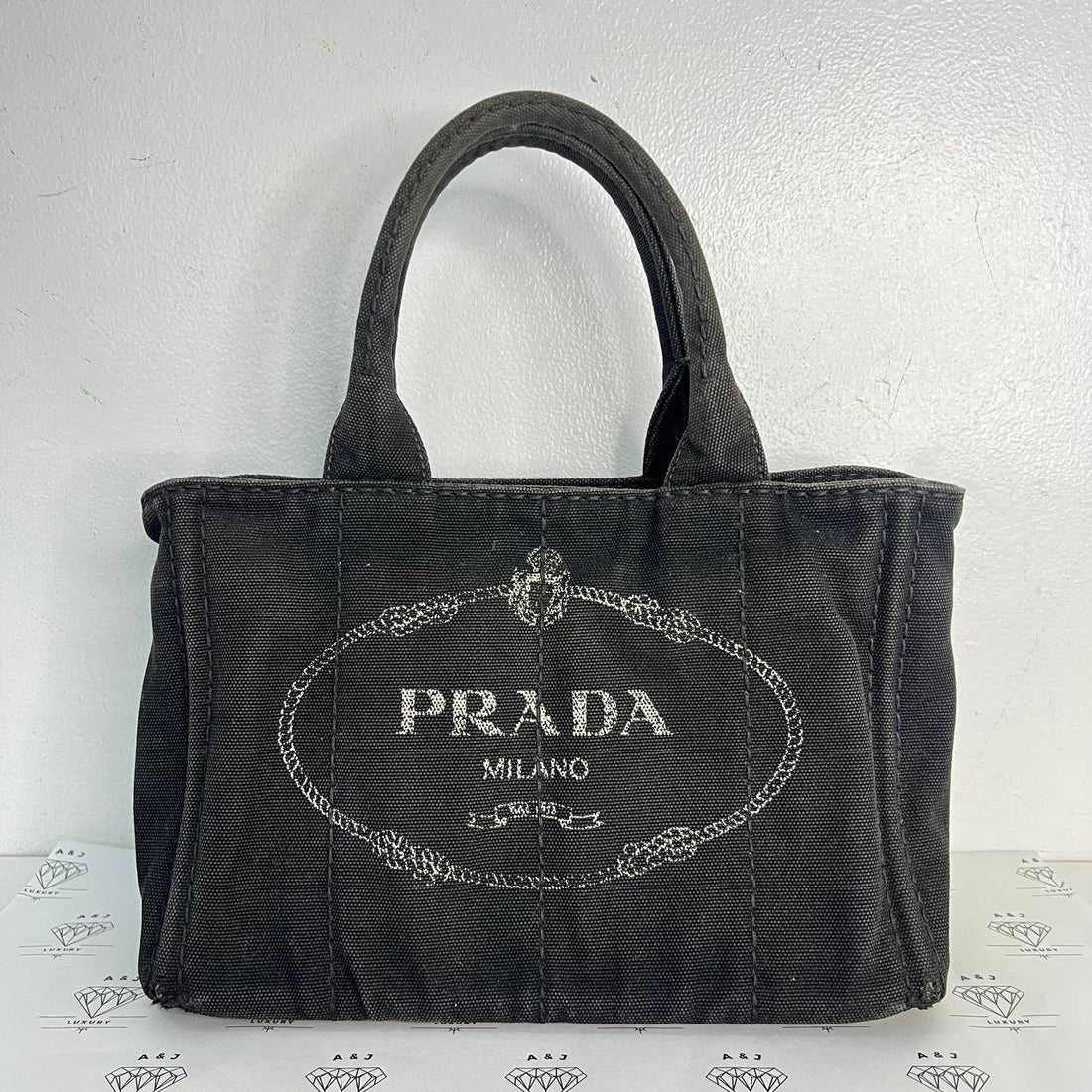 [PRE LOVED] Prada 1BG439 Canapa in Black GHW