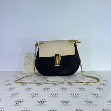 [PRE LOVED] Chloe Small Drew Bicolor in Black/White GHW