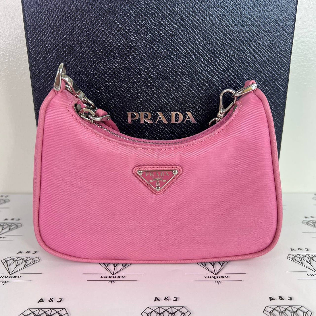 [PRE LOVED] Prada Mini Re-edition in Pink Nylon SHW