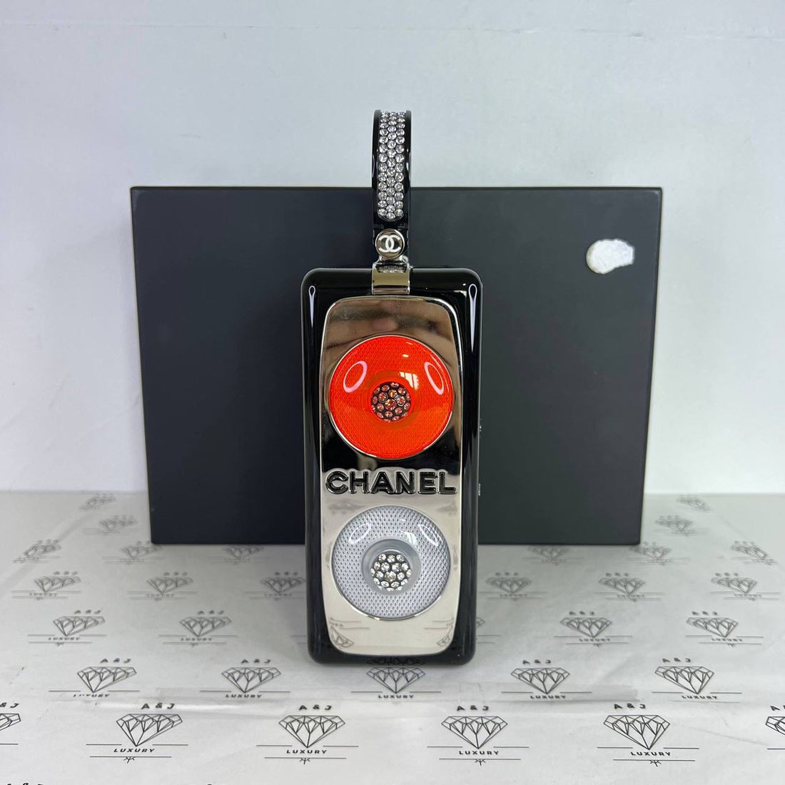 [PRE LOVED] Chanel Runway Collection Minaudiere Traffic Light Bag in Plexiglass (Series 28)