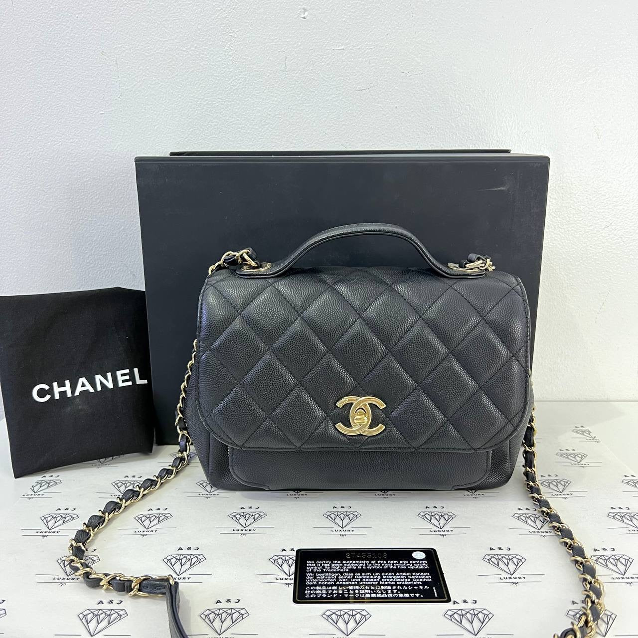 [PRE LOVED] Chanel Medium Business Affinity in Black Caviar GHW (Series 27)