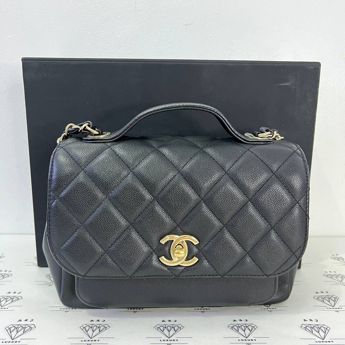 [PRE LOVED] Chanel Medium Business Affinity in Black Caviar GHW (Series 27)