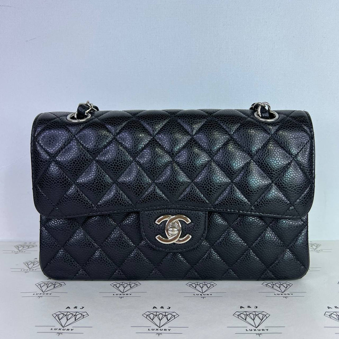 [PRE LOVED] Chanel Small Classic Double Flap in Black Caviar SHW (Series 12)