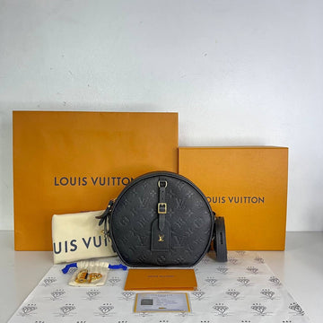 [PRE LOVED] Louis Vuitton Boite Chapeau in Black Empreinte Leather (DU3270)