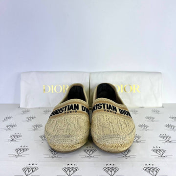 [PRE LOVED] Christian Dior Granville Espadrilles in Beige Size 37EU